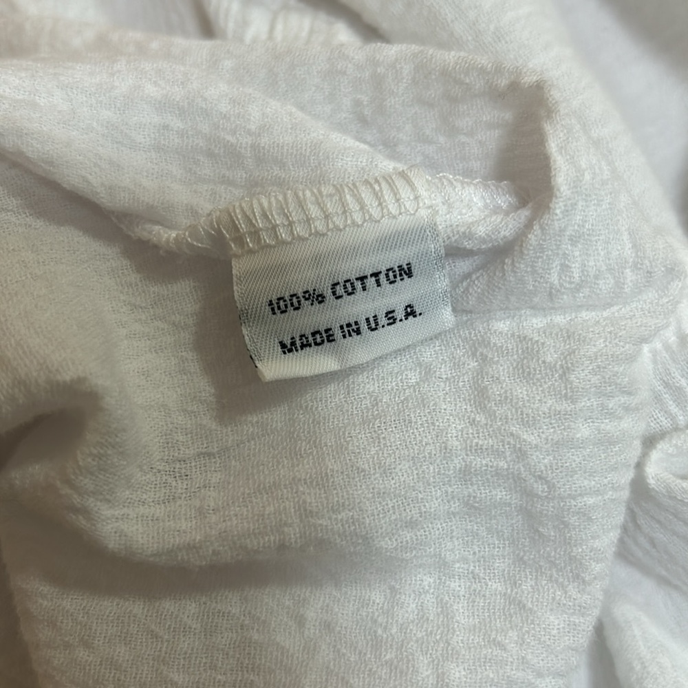 Bryn Walker white cotton gauze hoodie hooded hoody tunic top swim cover XL - Picture 10 of 13